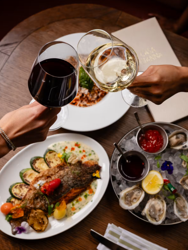 Dinner and wine at Casa Gianna